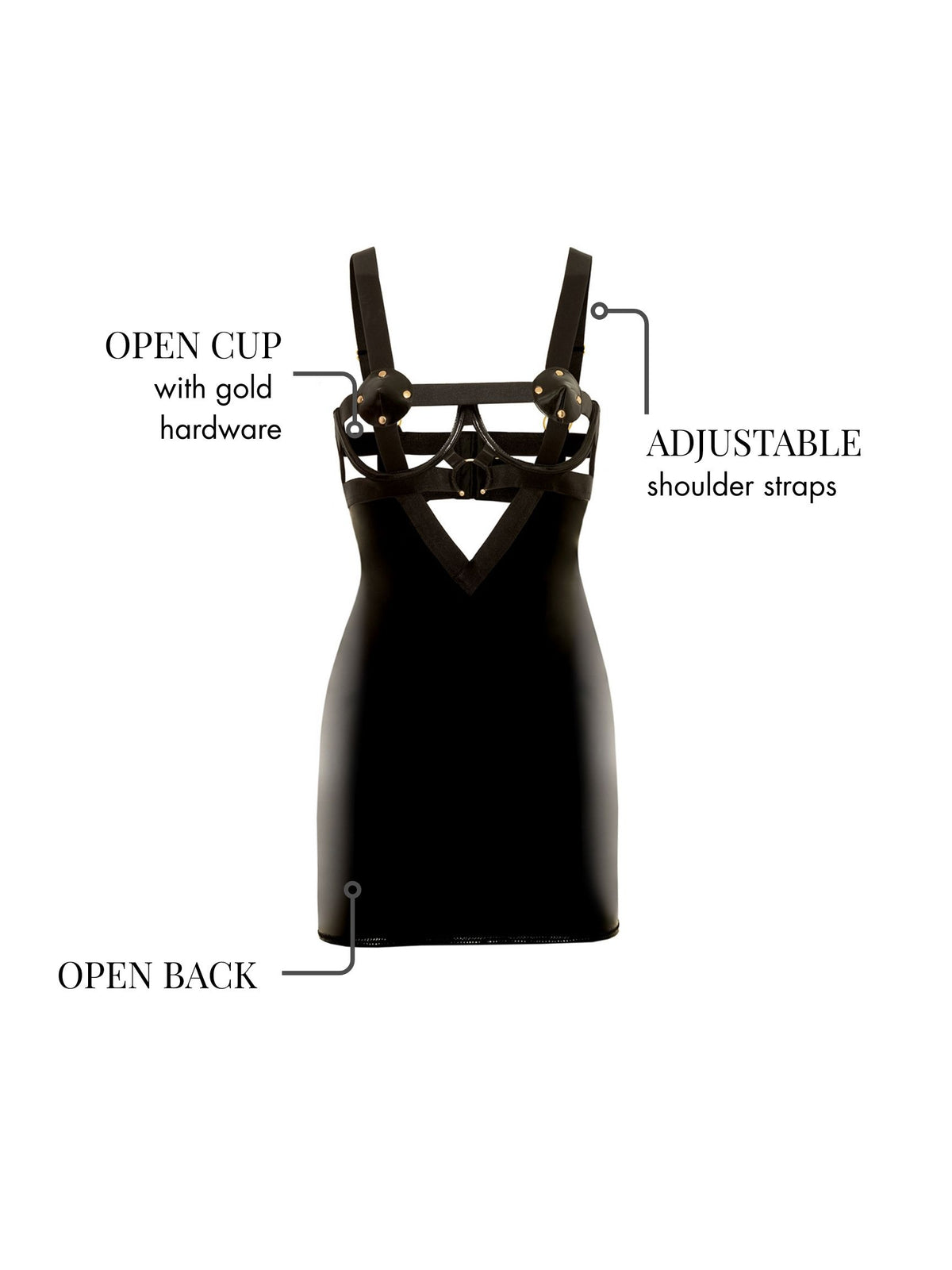 Fetish Erotic Dress, inclusief Plus Size