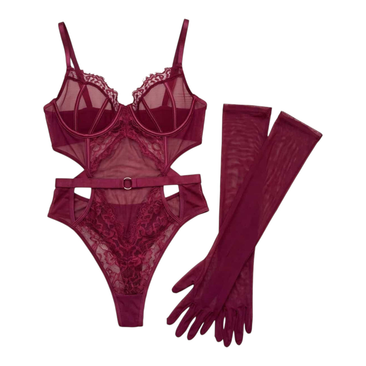 Gia_bordeaux_rode_bodysuit_handschoenen_missq_lingerie