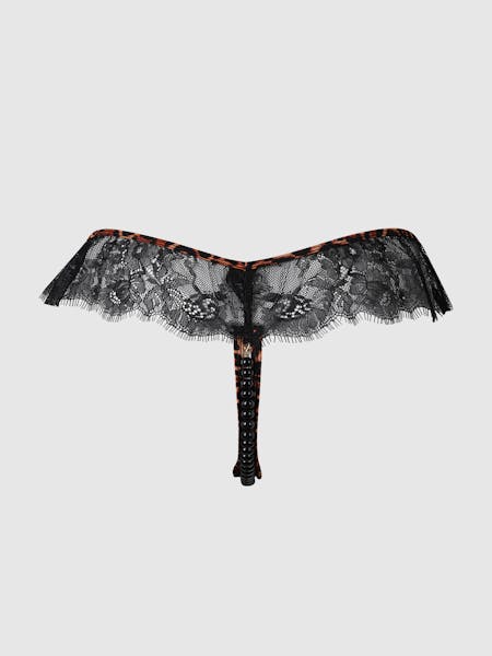 Panterprint Parel Ouvert – Luxe Verleiding Met Kanten Details