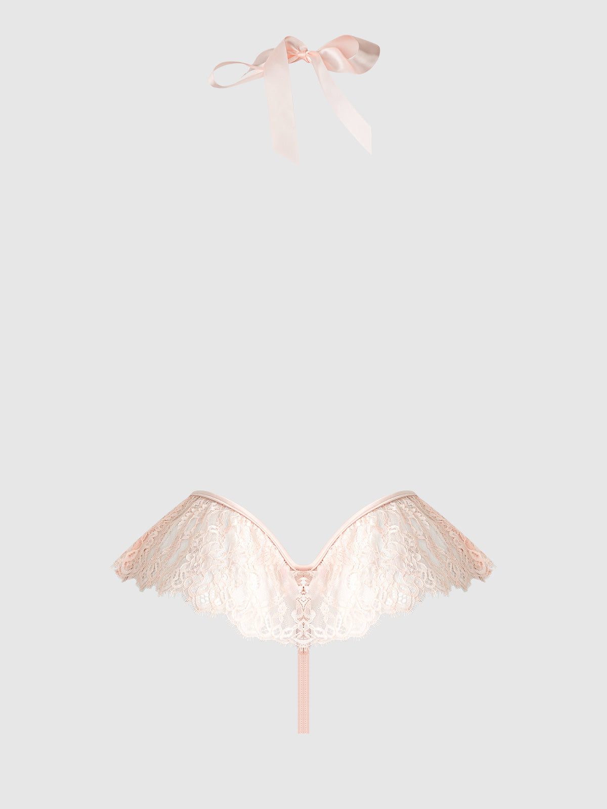 Jocelyn Lace & Pearl Crotchless Body – Kant, Open Kruis en Afneembare Parelsnoer