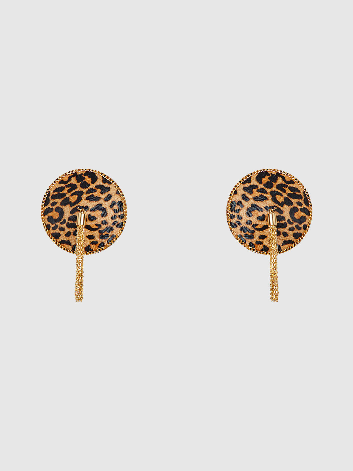 Wildprint Pasties – Tepelstickers met Luipaardprint en Gouden Ketting