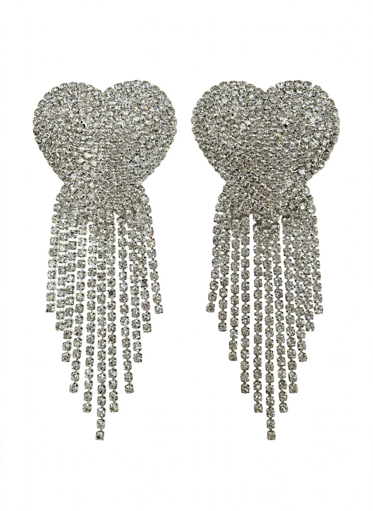 Rhinestone Covers – Hartvormige Tepelstickers met Strassfranjes