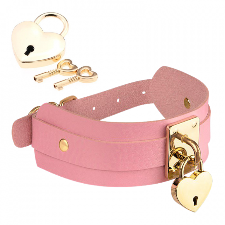 Kinky Diva - Heart Lock & Key - Collar