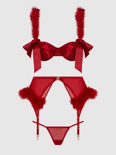 Marilyn_rode_lingerie_set_marabouveren_missq_lingerie