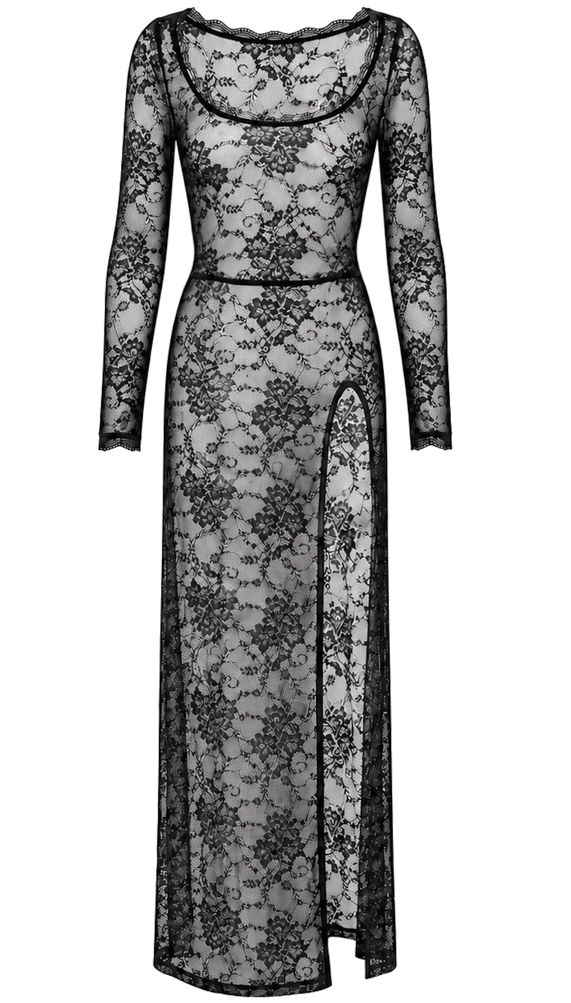 Noir_handmade_one_more_kiss_maxi_zwart_kanten_jurk_missqlingerie