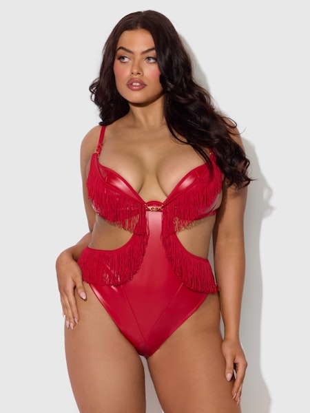 Phoenix_rode_lak_bodusuit_met_franjes_plussize__missq