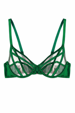 Playful Promises - Ramona - Soft BH, groen, zwart,  inclusief Plus Size)