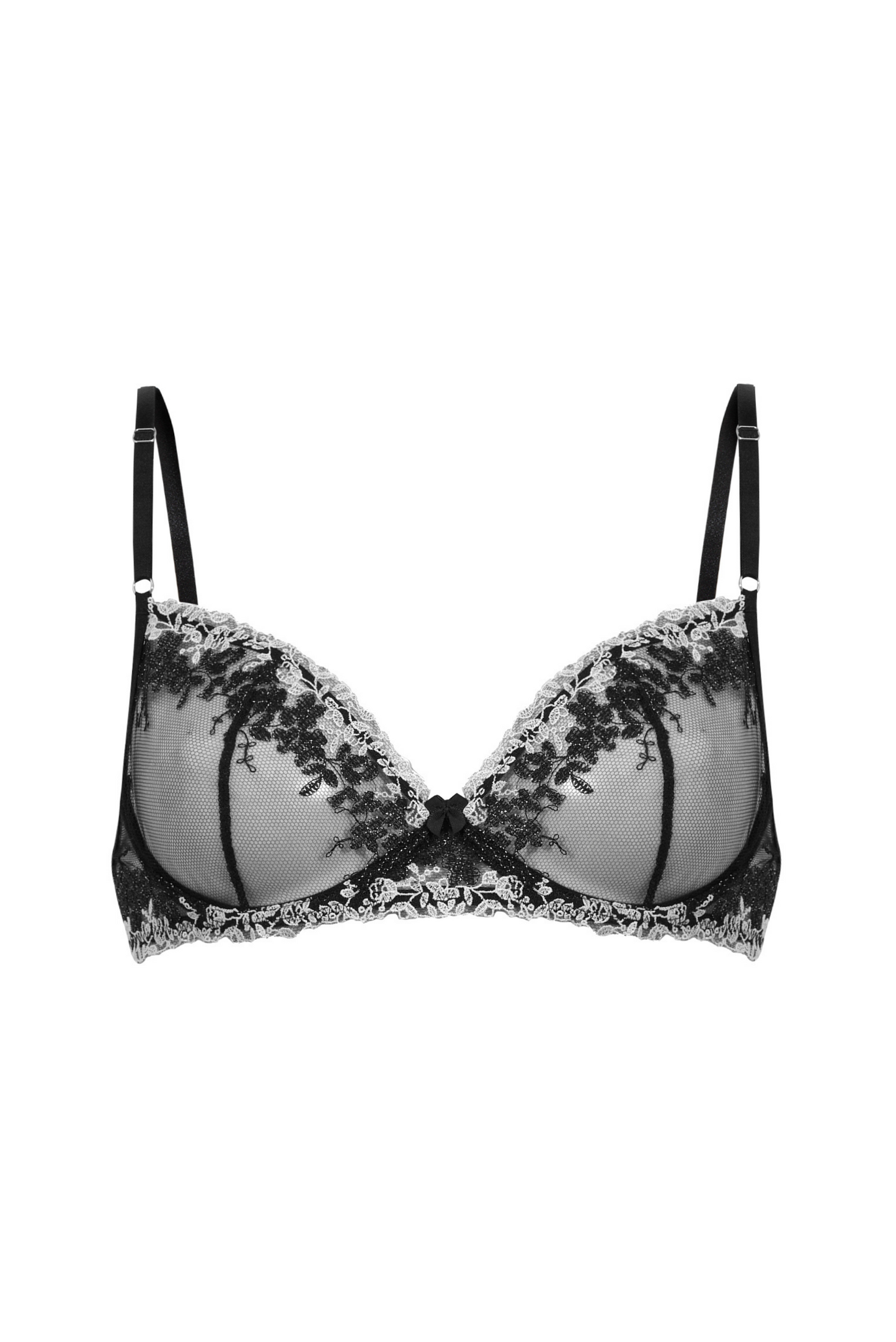 Silverglow Balconette BH met Glitter Tule