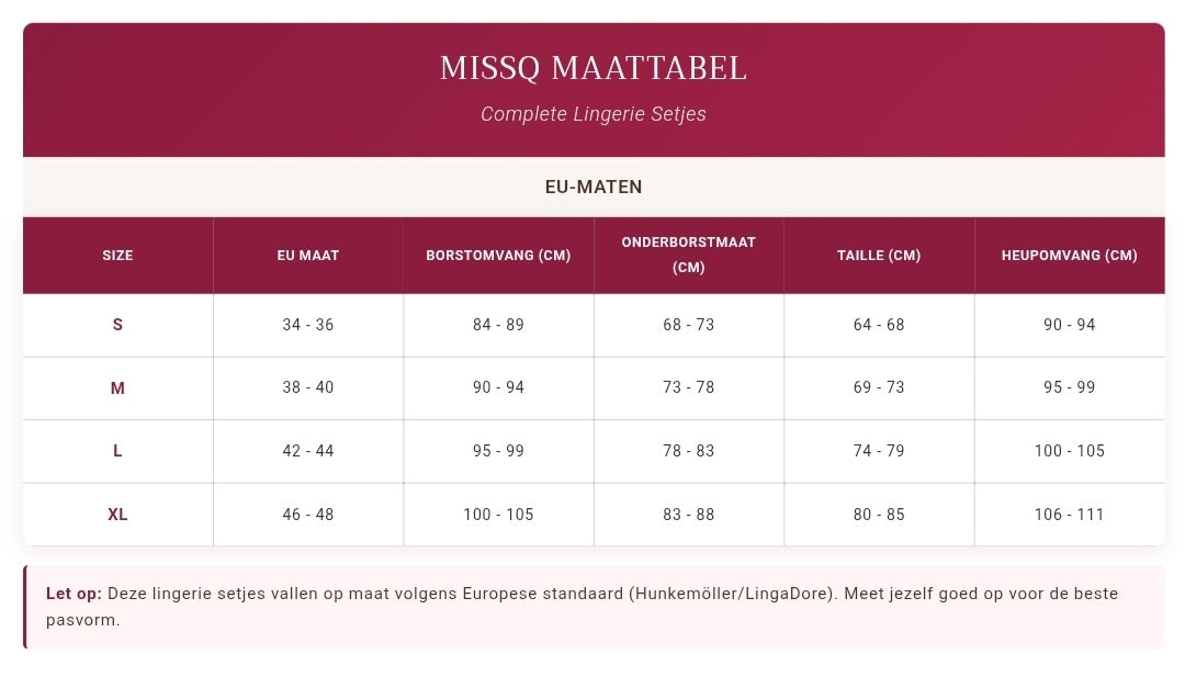 Mia Lingerieset – Complete BH, Jarretelgordel & String