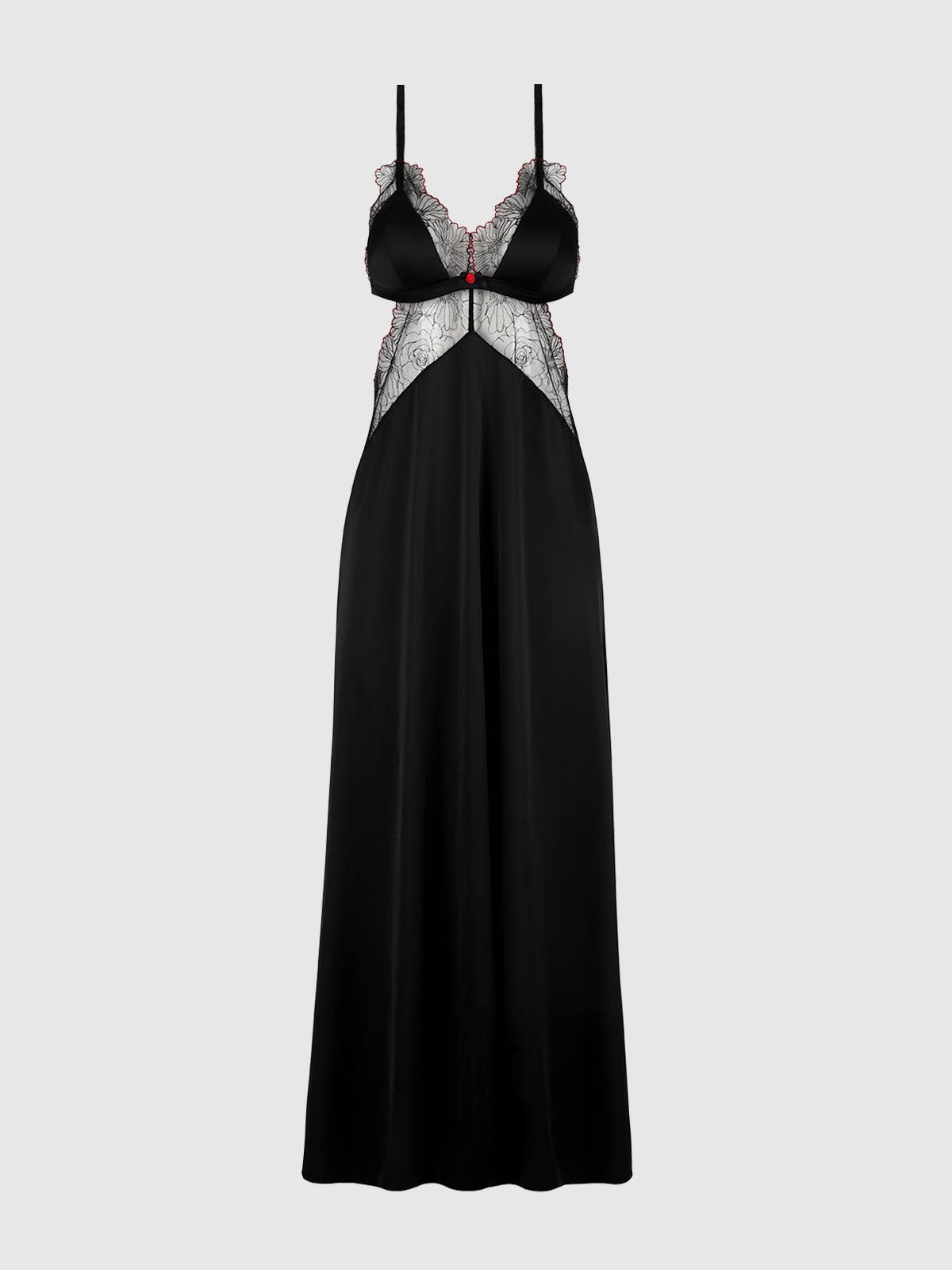 Ilena Longdress met Bloemenmesh en Satijn, inclusief Plus Size