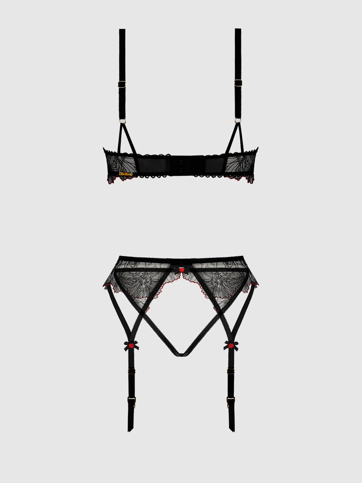 Ilena 3-delige Lingerieset met Open BH
