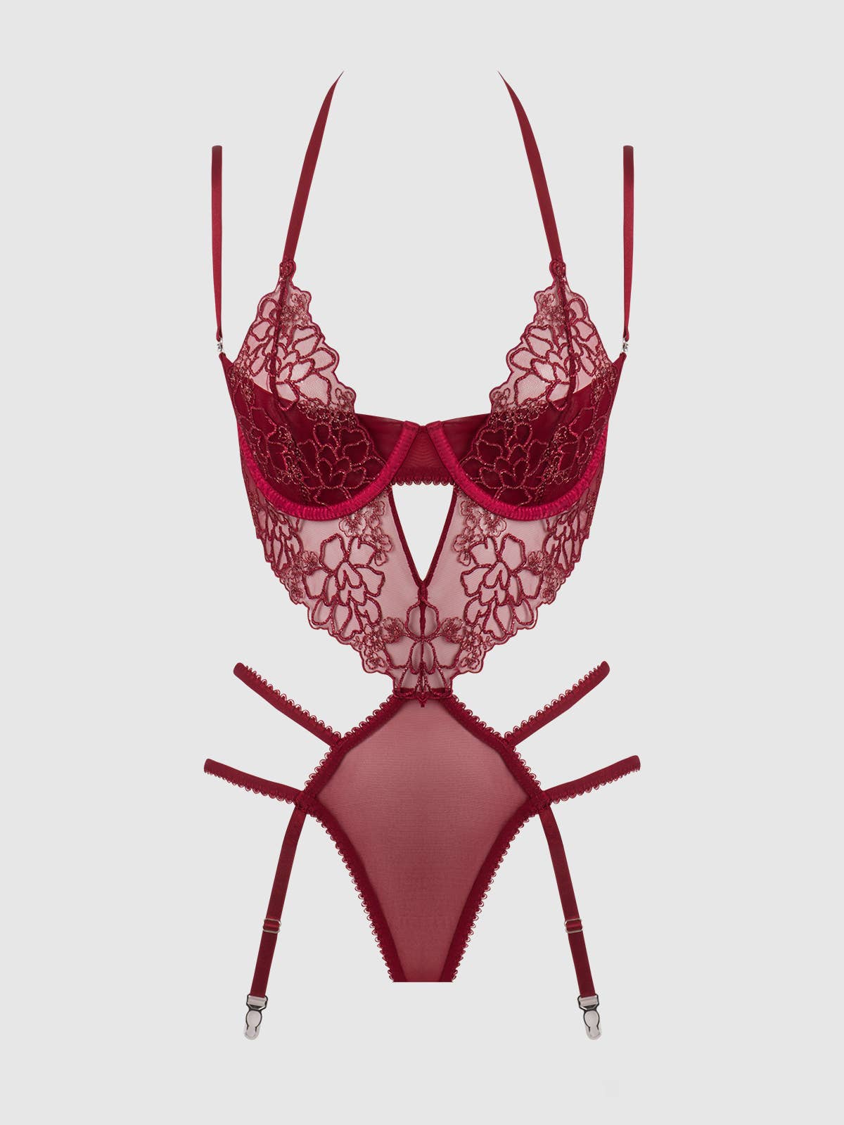Eden Body – Verleidelijke Halter Body in Zwart of Rood