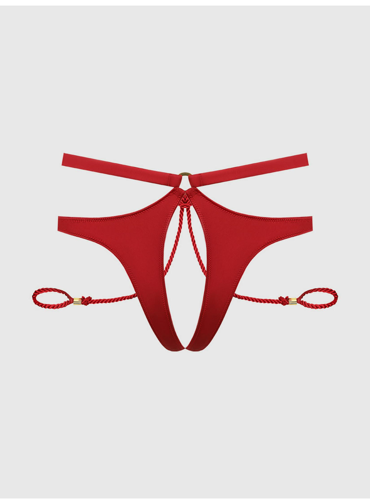 Iryna Open Slip – Satijnen Hipster met Open Splitten & Touwdetails
