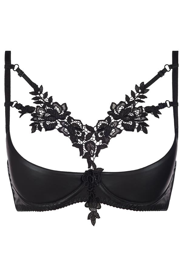 Juicy Bloom Open BH met Latex Look