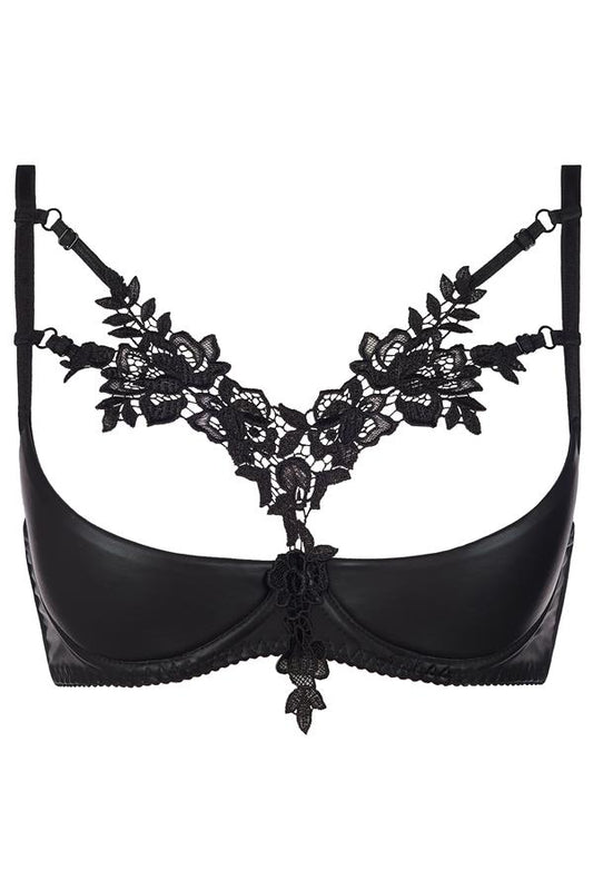 Juicy Bloom Open BH met Latex Look