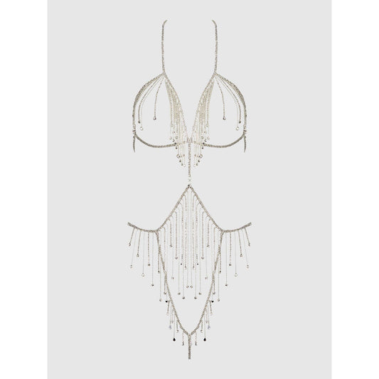 Strass Body Chain met Verleidelijke Franjes