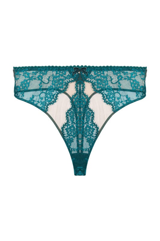 Phoebe Highwaist String in Teal Eyelash Kant