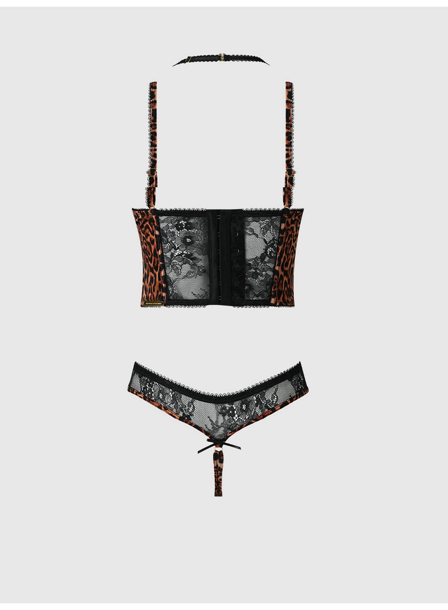 Devon Wildprint Corset Set – Open Cup Corset met Luipaardprint