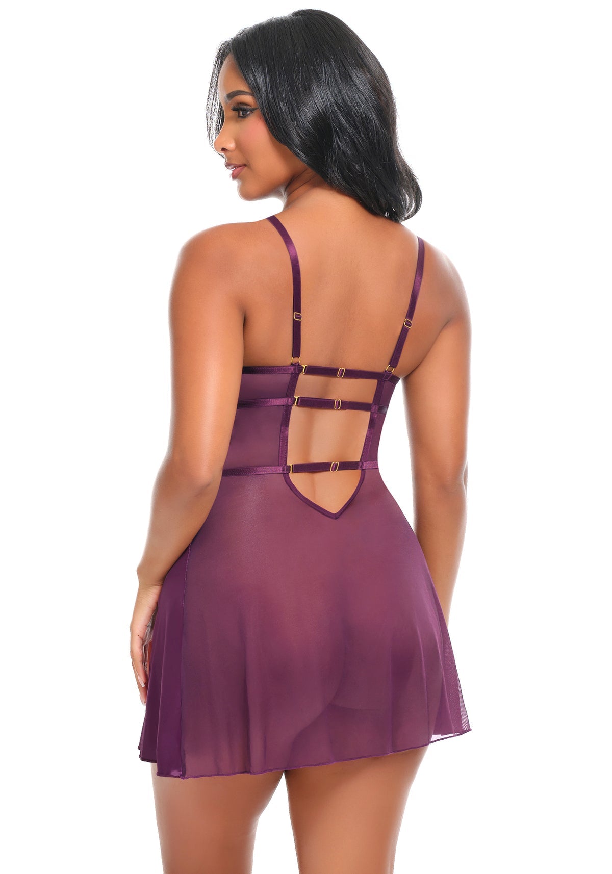 Bonnie Chemise – Satijnen Lingeriejurk met Kant & Beugelcups
