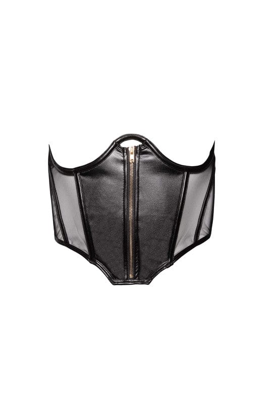 Maeve Vegan Leather Corset – Elegantie in vegan leer
