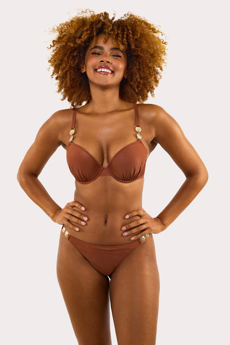Morgan Bronze Glitter Mix & Match High-Waist Bikinislip
