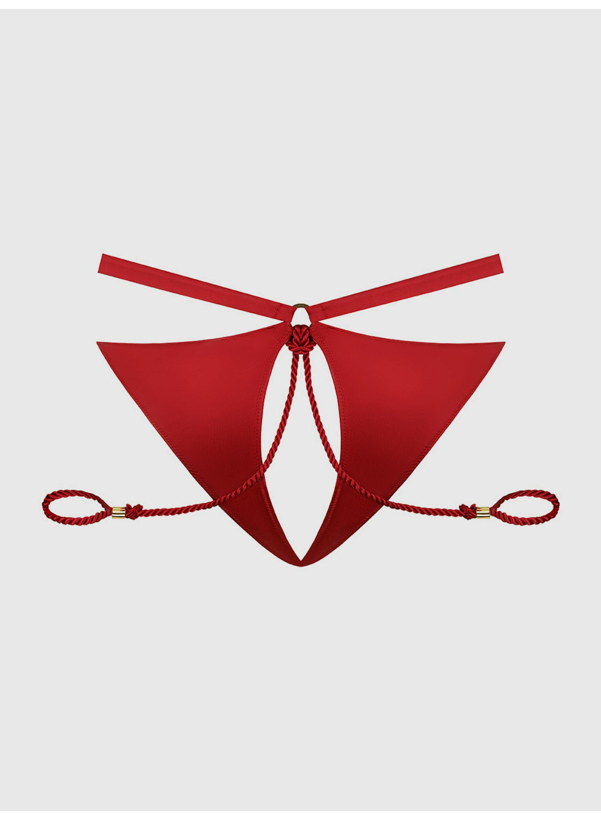 Iryna Open Slip – Satijnen Hipster met Open Splitten & Touwdetails