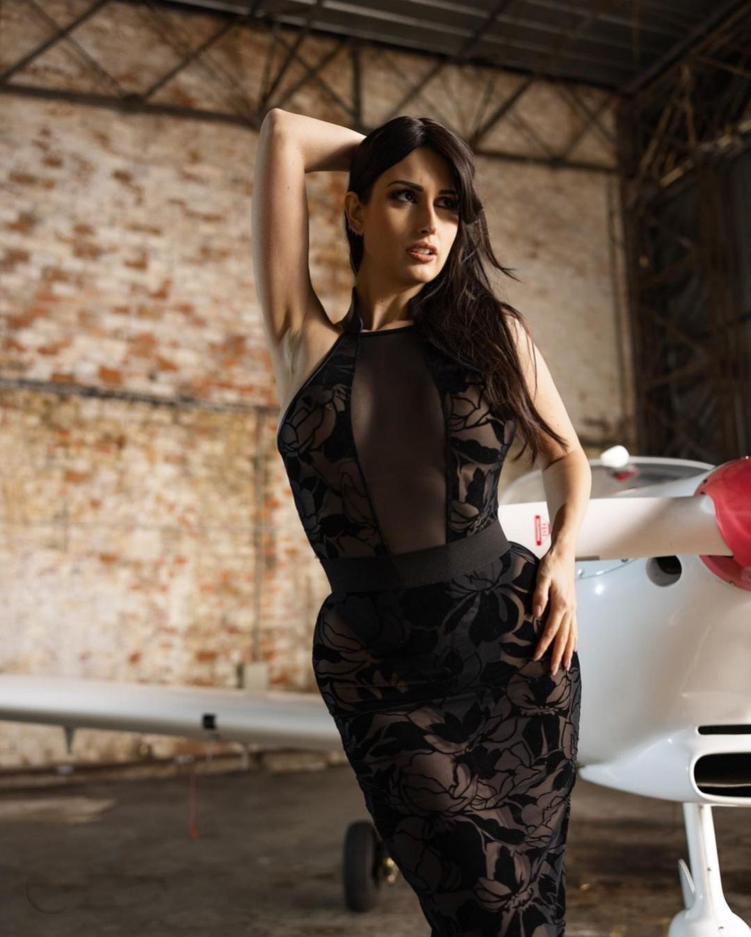 Cassidy, black mesh sexy bodysuit - Patrice Catanzaro Official Website